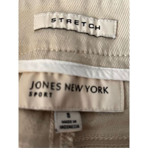 Jones New York Signature Stretch Tan Denim Capri Pants Jeans Stretch Size 8 - Picture 4 of 7